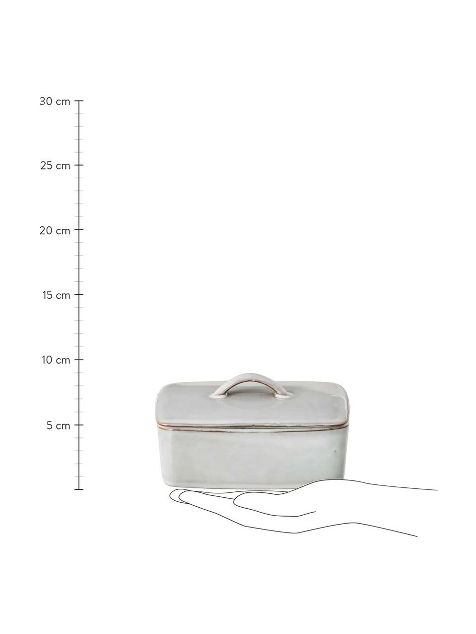 Broste Copenhagen Beurrier en grès fait à la main Nordic Sand, larg. 15 x prof. 12 cm 5 Broste Copenhagen Beurrier en grès fait à la main Nordic Sand, larg. 15 x prof. 12 cm – Image 3