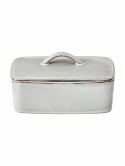 Broste Copenhagen Beurrier en grès fait à la main Nordic Sand, larg. 15 x prof. 12 cm