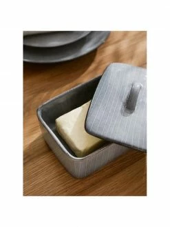 Broste Copenhagen Beurrier en grès fait à la main Nordic Sea, larg. 15 x prof. 12 cm -Cuisine Soldes 2022 Beurrier en gres fait a la main Nordic Sea 2