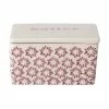 Bloomingville Beurrier imprimé floral en relief Maya, larg. 13 x haut. 7 x prof. 9 cm -Cuisine Soldes 2022 Beurrier imprime floral en relief Maya