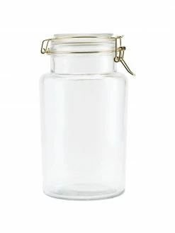 House Doctor Bocal de conservation avec détail doré Vario, différentes tailles, Ø 13 x haut. 24 cm, 1,9 l