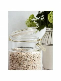 House Doctor Bocal de conservation avec détail doré Vario, différentes tailles, Ø 13 x haut. 24 cm, 1,9 l -Cuisine Soldes 2022 Bocal de conservation avec detail dore Vario differentes tailles 4