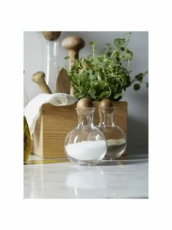 Bocaux de rangement en verre soufflé bouche avec bouchon en bois Eden, 2 pièces, Ø 10 x haut. 10 cm -Cuisine Soldes 2022 Bocaux de rangement en verre souffle bouche avec bouchon en bois Eden 2 pieces 2