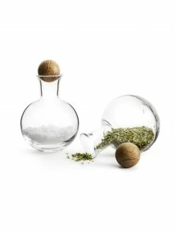 Bocaux de rangement en verre soufflé bouche avec bouchon en bois Eden, 2 pièces, Ø 10 x haut. 10 cm -Cuisine Soldes 2022 Bocaux de rangement en verre souffle bouche avec bouchon en bois Eden 2 pieces 4