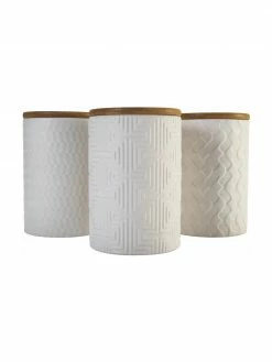 Villa D'Este Home Tivoli Boîte de rangement Geometry, 3 élém., Ø 10 x haut. 15 cm -Cuisine Soldes 2022 Boite de rangement Geometry 3 elem 2