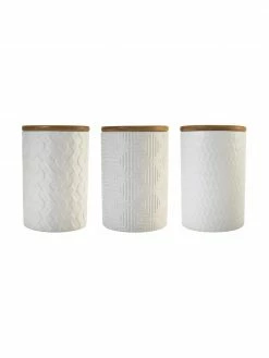 Villa D'Este Home Tivoli Boîte de rangement Geometry, 3 élém., Ø 10 x haut. 15 cm