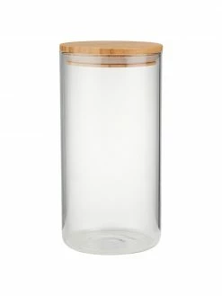 Boîte de rangement avec couvercle en bois Woodlock, Ø 11 x haut. 28 cm, 2,3 l