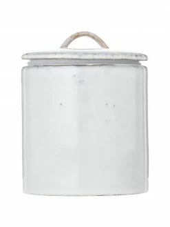 Broste Copenhagen Boîte de rangement en grès fait main Nordic Sand, Ø 12 x haut. 12 cm, Ø 12 x haut. 12 cm, 1 l