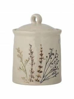 Bloomingville Boîte de rangement en grès faite main Bea, Ø 11 x haut. 15 cm