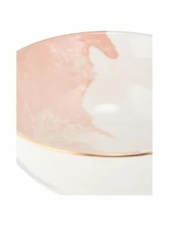 Westwing Collection Bol à céréales porcelaine avec motif abstrait et rebord doré Rosie, 2 pièces, Ø 15 x haut. 6 cm -Cuisine Soldes 2022 Bol a cereales porcelaine avec motif abstrait et rebord dore Rosie 2 pieces 4