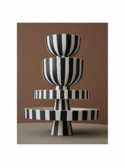 Bol à fruits artisanal noir/blanc Toppu, Ø 13 x haut. 15 cm -Cuisine Soldes 2022 Bol a fruits artisanal noirblanc Toppu 3