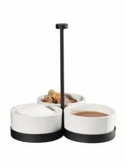 Asa Bol apéritif porcelaine avec support Cabaret, 4 élém., Ø 8 x haut. 18 cm