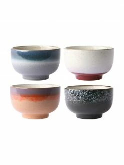 HKliving Bol artisanal 70's, 4 élém., Ø 14 x haut. 8 cm
