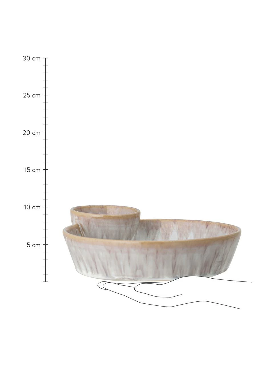 Bloomingville Bol design en grès fait main Caya, Ø 24 cm, larg. 24 x haut. 4 cm 5 Bloomingville Bol design en grès fait main Caya, Ø 24 cm, larg. 24 x haut. 4 cm – Image 3