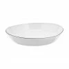 Broste Copenhagen Bol en porcelaine à bord noir, fait main Salt, Ø 24 cm, larg. 24 x haut. 4 cm -Cuisine Soldes 2022 Bol en porcelaine a bord noir fait main Salt O 24 cm
