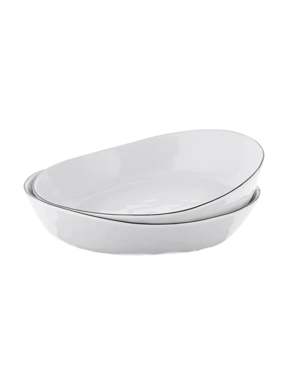 Broste Copenhagen Bol en porcelaine avec bord noir, fait main Salt, 2 pièces, Ø 20 cm, Ø 20 x haut. 4 cm 7 Broste Copenhagen Bol en porcelaine avec bord noir, fait main Salt, 2 pièces, Ø 20 cm, Ø 20 x haut. 4 cm – Image 5