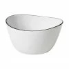 Broste Copenhagen Bol en porcelaine fait à la main avec bord noir Salt, Ø 20 cm, Ø 20 cm -Cuisine Soldes 2022 Bol en porcelaine fait a la main avec bord noir Salt O 20 cm