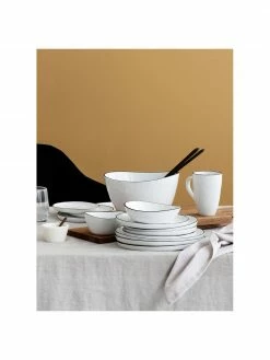 Broste Copenhagen Bol en porcelaine fait main Salt Ø 17 cm, 4 pièces, larg. 17 x prof. 15 cm -Cuisine Soldes 2022 Bol en porcelaine fait main Salt O 17 cm 4 pieces 5