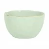 Urban Nature Culture Bol en porcelaine vert menthe à bord doré Good Morning, Ø 14 cm