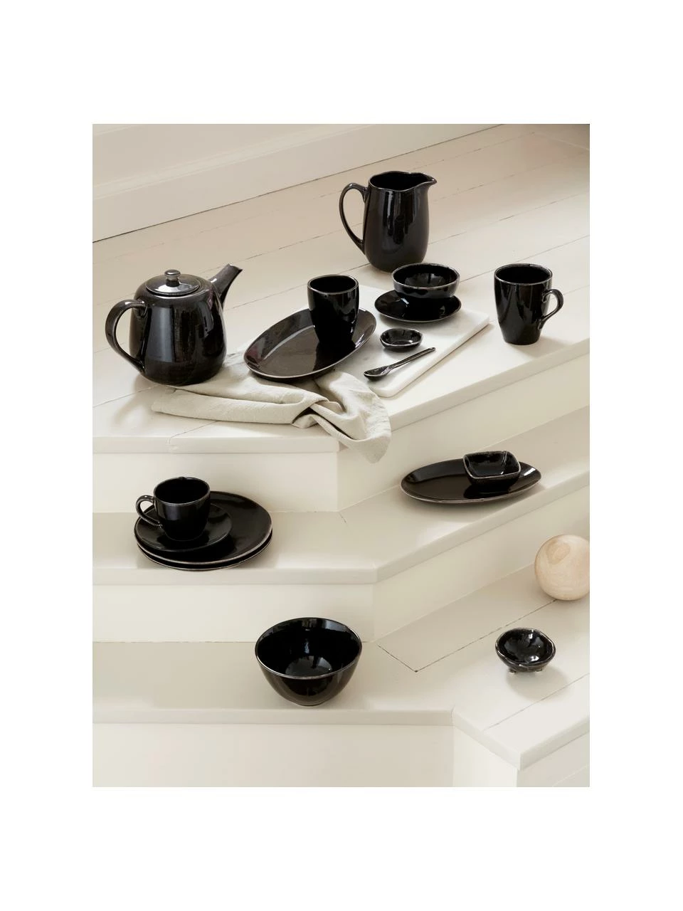 Broste Copenhagen Bol fait main Nordic Coal Ø 15 cm, 4 pièces, Ø 15 x haut. 8 cm 6 Broste Copenhagen Bol fait main Nordic Coal Ø 15 cm, 4 pièces, Ø 15 x haut. 8 cm – Image 4