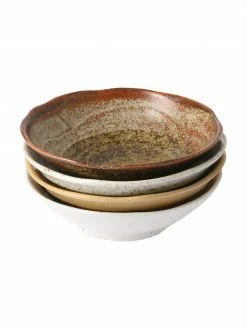 HKliving Bol japonais en grès fait main Yunomi, 4 élém., Ø 17 cm x haut. 5 cm -Cuisine Soldes 2022 Bol japonais en gres fait main Yunomi 4 elem 4