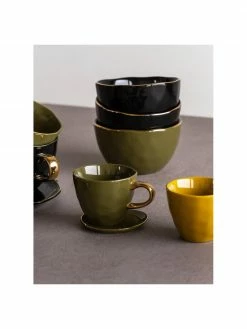 Urban Nature Culture Bol noir avec bord doré Good Morning, Ø 14 cm -Cuisine Soldes 2022 Bol noir avec bord dore Good Morning 3