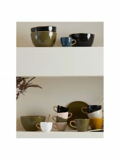 Urban Nature Culture Bol noir avec bord doré Good Morning, Ø 14 cm -Cuisine Soldes 2022 Bol noir avec bord dore Good Morning 4