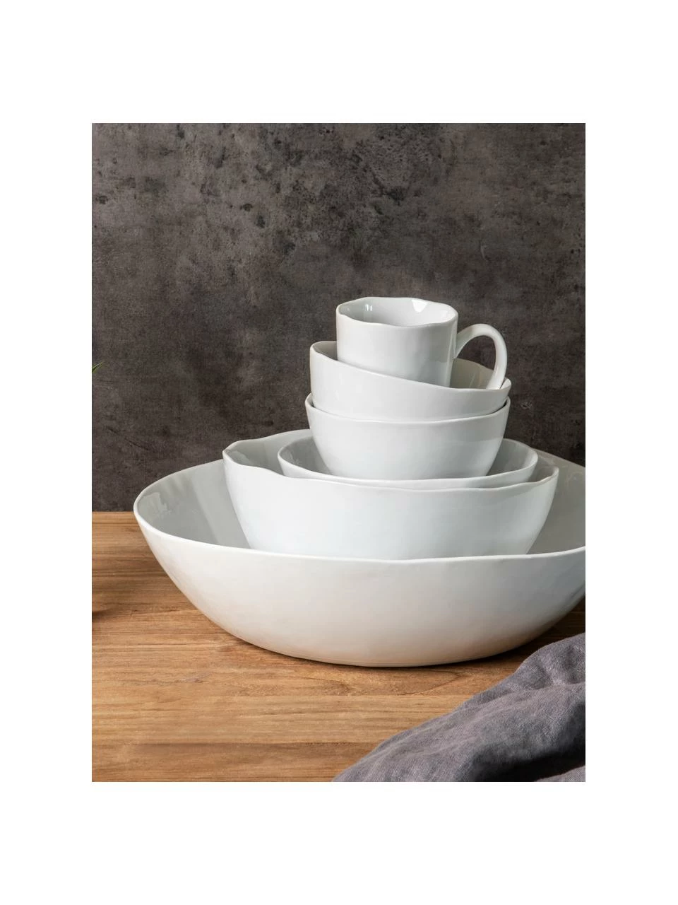 Bol ovale porcelaine blanche Porcelino, 33x37 cm, larg. 33 x prof. 37 cmDisponibilité limitée 4 Bol ovale porcelaine blanche Porcelino, 33x37 cm, larg. 33 x prof. 37 cmDisponibilité limitée – Image 2