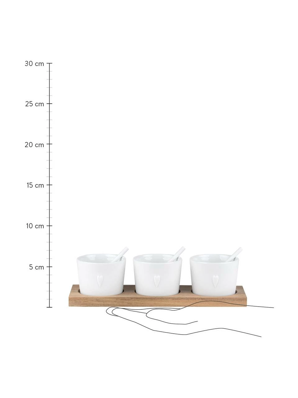 Räder Bol porcelaine fait main Heart, 7 élém., larg. 22 x haut. 6 cm 4 Räder Bol porcelaine fait main Heart, 7 élém., larg. 22 x haut. 6 cm – Image 2