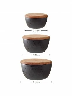 Bitz Bols de conservation couvercle en bois Gasper, 3 élém., Lot de différentes tailles -Cuisine Soldes 2022 Bols de conservation couvercle en bois Gasper 3 elem 8