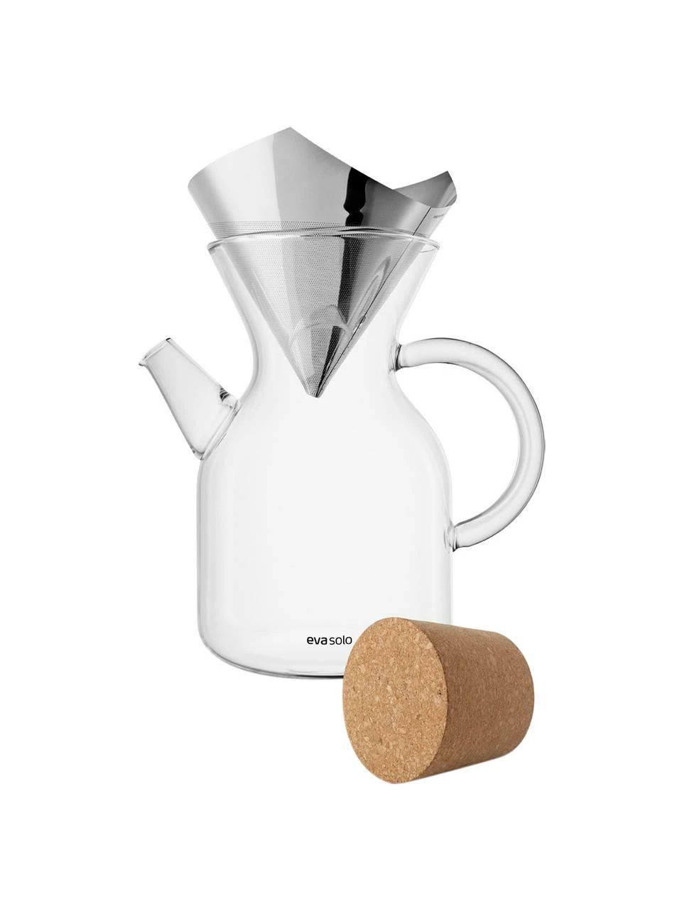 Eva Solo Cafetière en verre avec filtre et bouchon Set Vetro, 1 l 3 Eva Solo Cafetière en verre avec filtre et bouchon Set Vetro, 1 l