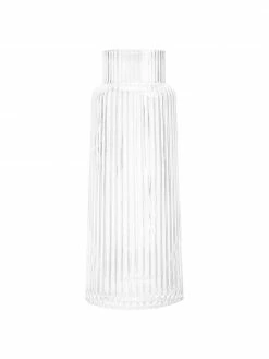 Cuisine Soldes 2022 41 Westwing Collection Carafe à eau artisanale surface rainurée Minna, Ø 10 x haut. 25 cm, 1,1 l