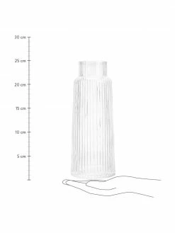 Westwing Collection Carafe à eau artisanale surface rainurée Minna, Ø 10 x haut. 25 cm, 1,1 l -Cuisine Soldes 2022 Carafe a eau artisanale surface rainuree Minna 3