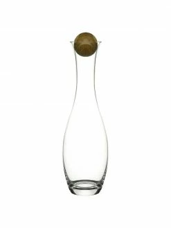 Carafe soufflée bouche avec bouchon en bois Eden, 1 L, haut. 35 cm, 1 l