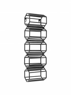 Nordal Casier mural à vin pour 5 bouteilles Irena, larg. 16 x haut. 57 cm