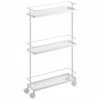 Yamazaki Chariot de rangement blanc Tower, larg. 38 x long. 66 cm -Cuisine Soldes 2022 Chariot de rangement blanc Tower 6