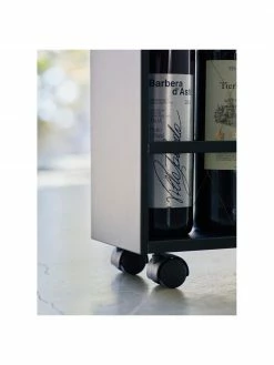 Yamazaki Chariot de rangement noir Tower, larg. 48 x long. 81 cm -Cuisine Soldes 2022 Chariot de rangement noir Tower 8