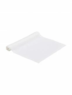 Erika Vaitkute Chemin de table en lin blanc Ruta, larg. 40 x long. 140 cm