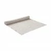 Chemin de table en lin gris/blanc crème Alina, larg. 40 x long. 140 cm