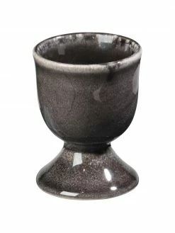 Broste Copenhagen Coquetier fait main Nordic Coal, 4 pièces, Ø 5 x haut. 6 cm
