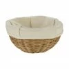 Andrea House Corbeille à pain avec doublure en coton Hally, Ø 23 x haut. 10 cm