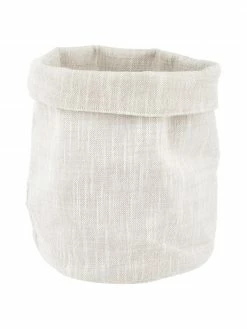 Corbeille à pain coton beige Kari, Ø 30 x haut. 26 cm