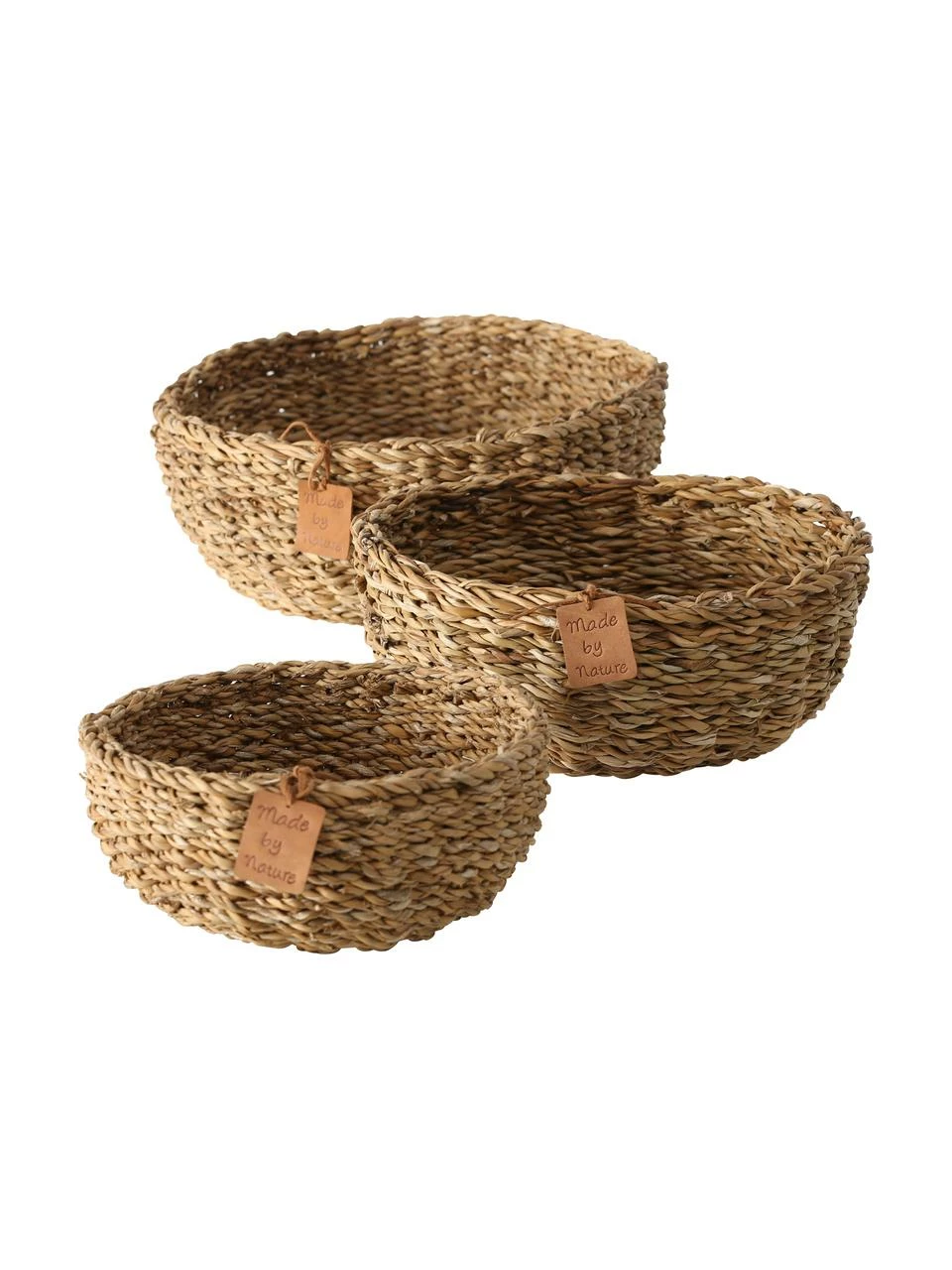 Corbeille jonc de mer Sophy, 3 élém., Lot de différentes tailles 3 Corbeille jonc de mer Sophy, 3 élém., Lot de différentes tailles