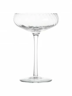 By On Coupe à champagne à surface rainurée Opacity, 6 pièces, Ø 11 x haut. 16 cm, 220 ml