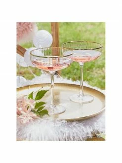 Coupe à champagne avec bord doré Golden Twenties, 400 ml, 2 pièces, Ø 13 x haut. 19 cm, 400 ml -Cuisine Soldes 2022 Coupe a champagne avec bord dore Golden Twenties 400 ml 2 pieces 3