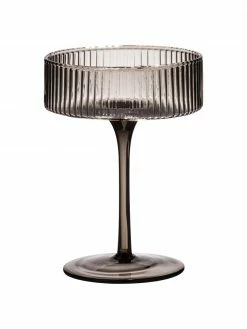 Ladelle Coupe à champagne soufflé bouche avec structure rainurée Erskine, 4 pièces, Ø 11 x haut. 14 cm, 250 ml