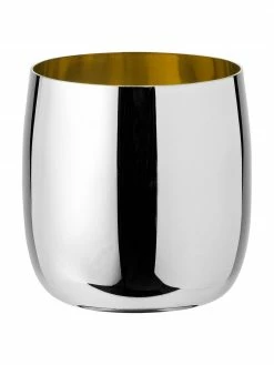 Stelton Coupe à vin design argentée/dorée Foster, Ø 8 x haut. 8 cm, 200 mlDisponibilité limitée