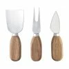 Bloomingville Couteau à fromage argenté avec manche en bois Chase, 3 élém., Lot de différentes tailles -Cuisine Soldes 2022 Couteau a fromage argente avec manche en bois Chase 3 elem