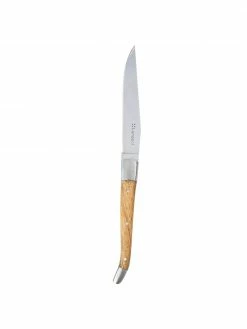 Couteau à steak avec manche en bois Jasmine, 6 pièces, long. 23 cm