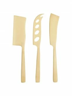 Couteaux à fromage doré Art, 3 élém., long. 25 cm